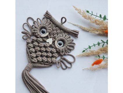 Macramé sova Brownie