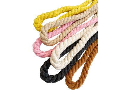 Barevná lana pro macramé duhu
