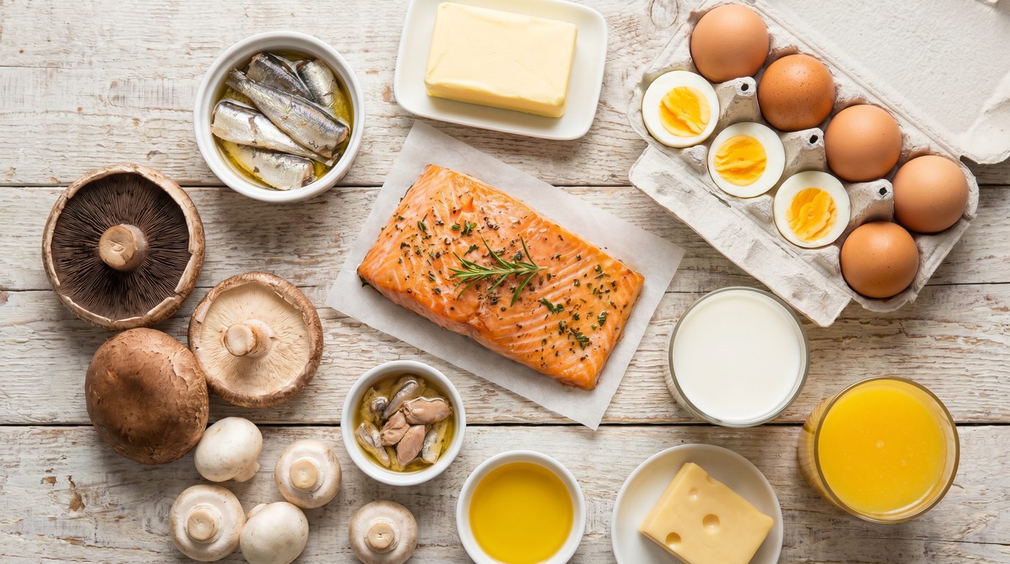 Zdroje vitamínu D – ryby, vejce, máslo
