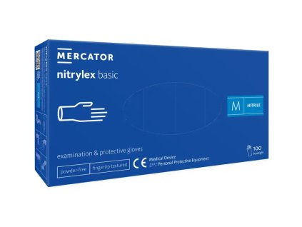 MERCATOR NITRYLEX BASIC DARK BLUE jednorázové rukavice
