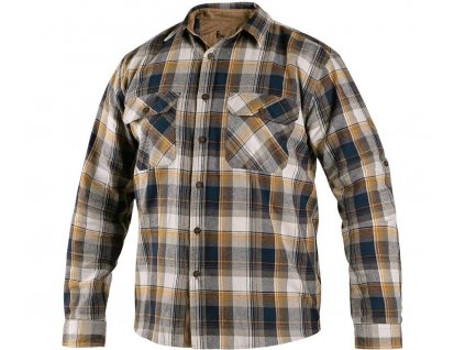 CXS TIM flanelová košile s dlouhým rukávem (Barva petrol/béžová, Velikost 47/48)