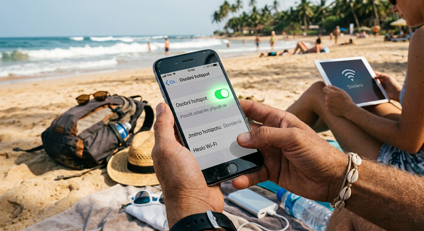 Víte, že… starý iPhone nemusí ležet v šuplíku? Na dovolené vám ušetří baterii i peníze jako Wi-Fi hotspot