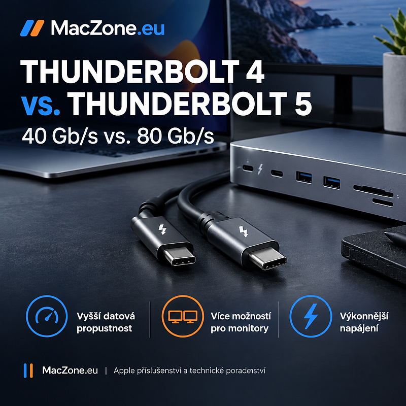 Thunderbolt 4 vs. Thunderbolt 5: Jaké jsou rozdíly a který standard zvolit?