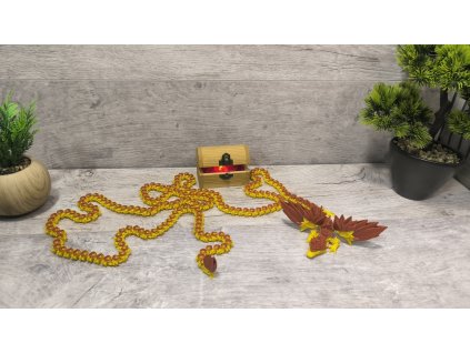 Drak z růží – Fantazijní figurka z 3D tiskárny (210 cm, tištěno v jednom kuse)  Drak z růží – česká fantasy figurka z 3D tiskárny pro děti i dospělé