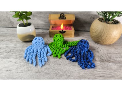 Kloubová chobotnice – hračka z 3D tiskárny s pohyblivou kuličkou!