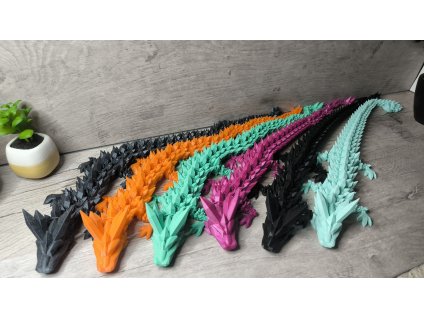 Impozantní Crystal drak – 3D tištěná hračka nové generace  3D tisk | PET-G | pohyblivá figurka