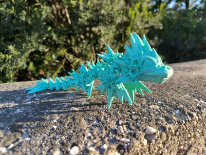🌊🐉 Mořský dráček z 3D tiskárny – 3D tištěná hračka a dekorace pro děti i dospělé Designová česká tvorba – pohyblivý fantasy drak tištěný bez podpěr
