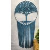 Strom života – Monumentální český lapač snů z macramé v modré barvě  Boho dominanta s klidnou energií – ručně vyráběný originál z české tvorby