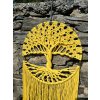 Strom života – Český lapač snů z macramé ve žluté barvě  Boho dekorace se sluneční energií – ručně vyráběný originál z české tvorby