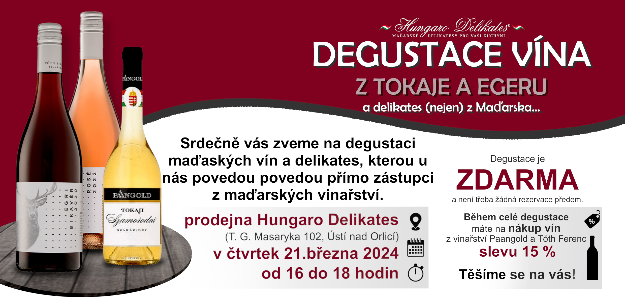 Degustace vína 21.-22. března 2024