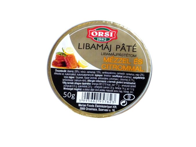 Orsi husí játrová pěna s medem a citrónem 50 g