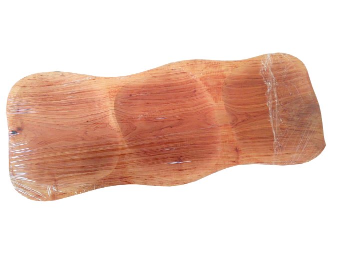 Dřevěný servírovací tác s 3 žlábky