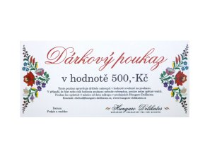 Dárková poukaz na 500,- Kč