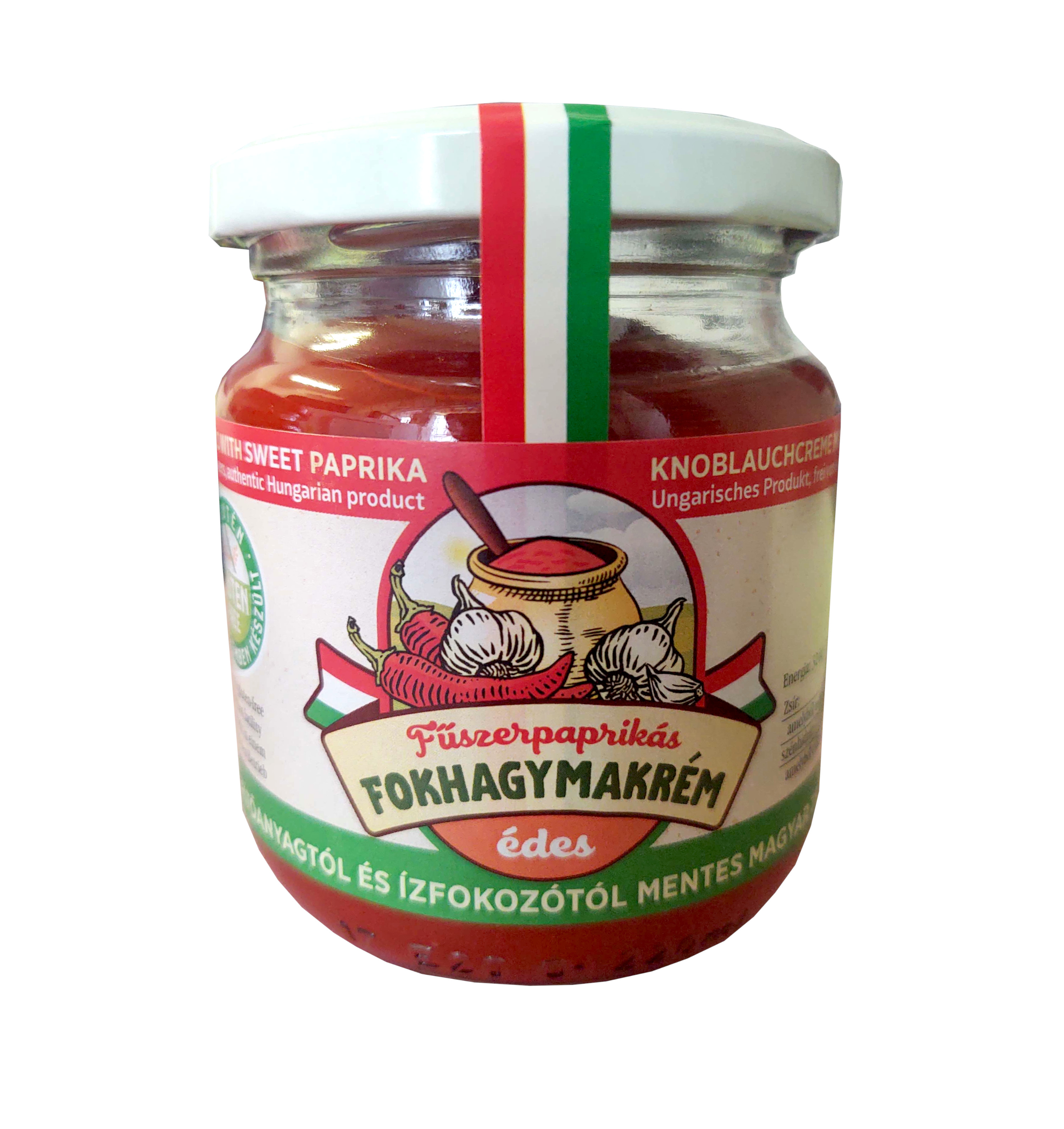 Paprikový krém s česnekem nepálivý 210 g - Hungaro Delikates