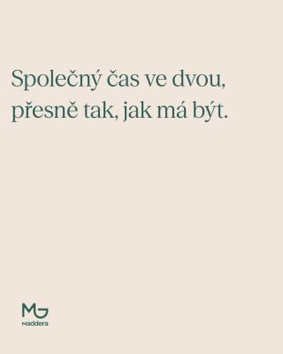 Společný čas ve dvou, jak má být. Bez spěchu, bez hluku, jen my. Chvíle, které dávají smysl. 💫