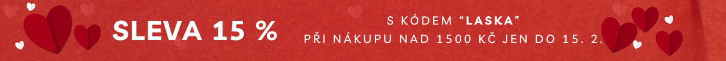Valentýnská sleva 15 % s kódem LÁSKA