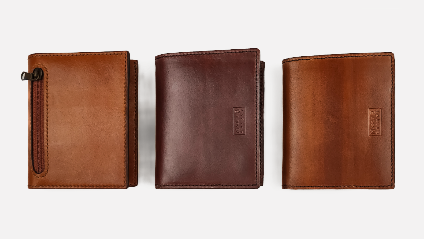 Ručně šité peněženky z kůže