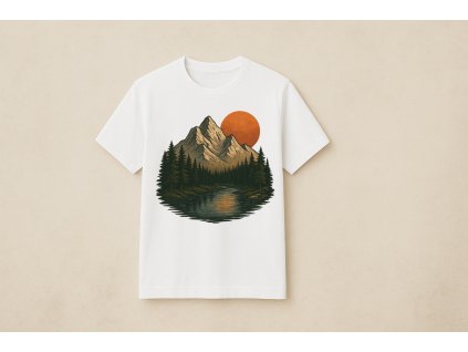 tricko kreslené hory