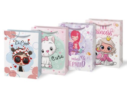 Dárková taška 19x25x9 T4 mix č.77