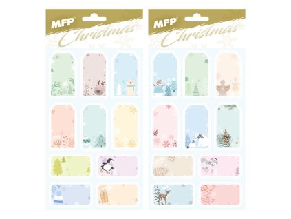 Vánoční samolepky na dárky 20ks