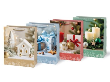 Dárková taška vánoční 26x32x13,8 T5 mix V58