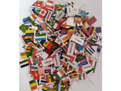 Zapichovací vlaječky celý svět - hlavní města