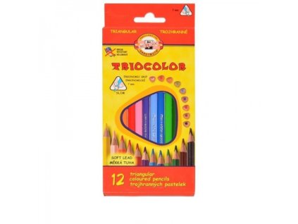 Pastelky trojhranné tenké 12 barev