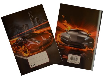 sešit 524, A5, 20 listů, linkovaný 8 mm, motiv závoďák