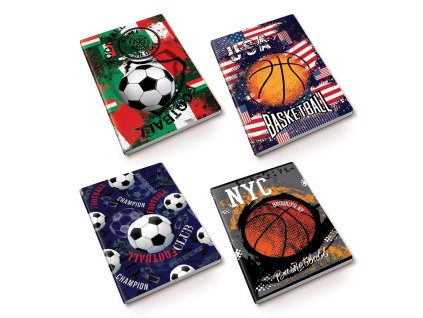 sešit A4, linkovaný, 52listů, motiv basketbal NYC