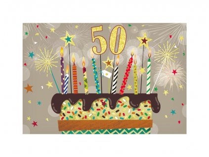 Blahopřání 3D dort "50" W