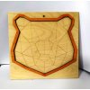 Medvěd puzzle - mahagon