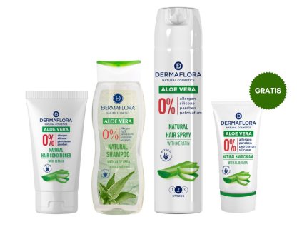 DERMAFLORA SET Péče o vlasy - ALOE VERA + dárek