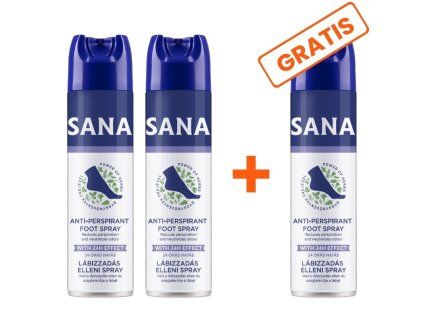 SANA antyperspiracyjny spray do stóp 2+1 GRATIS