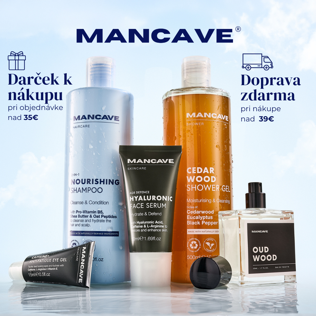 Produkty MANCAVE + informacia o doprave a darčeku