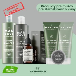 💪 Silné vlasy začínajú správnou starostlivosťou. MANCAVE ti prináša riešenie – kofeínové produkty, ktoré posilňujú, čistia...