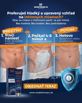 No HAIR CREW už dávno patrí k súčasti hygieny moderného muža👌🧘‍♂️ Depilačný krém je špeciálne navrhnutý pre mužskú...