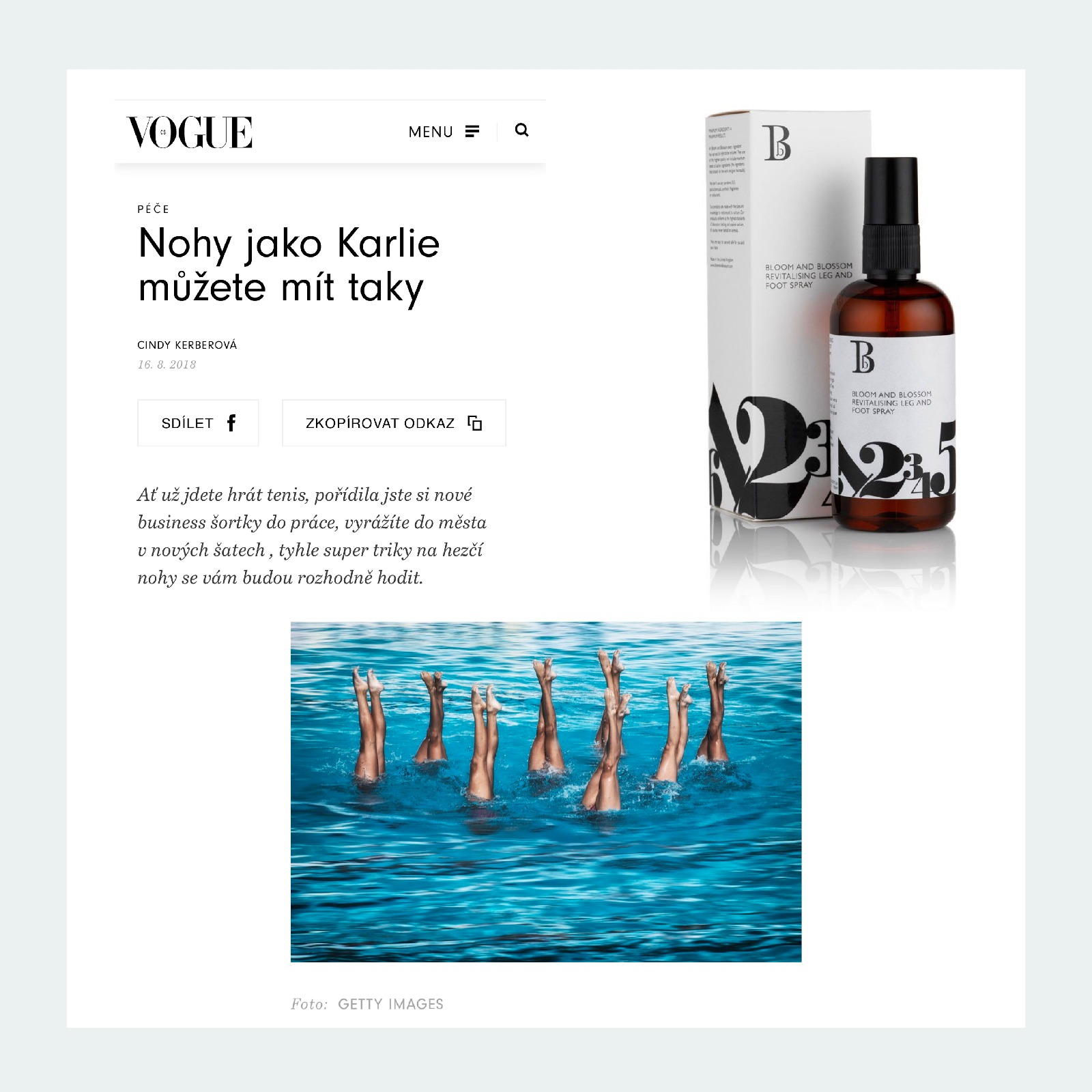 VOGUE - Nohy jako Karlie můžete mít taky