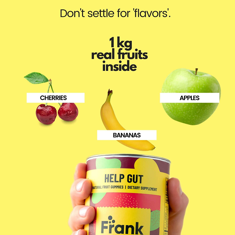 Frank Fruities Help Gut (ovocné želé s vitamíny a minerály)