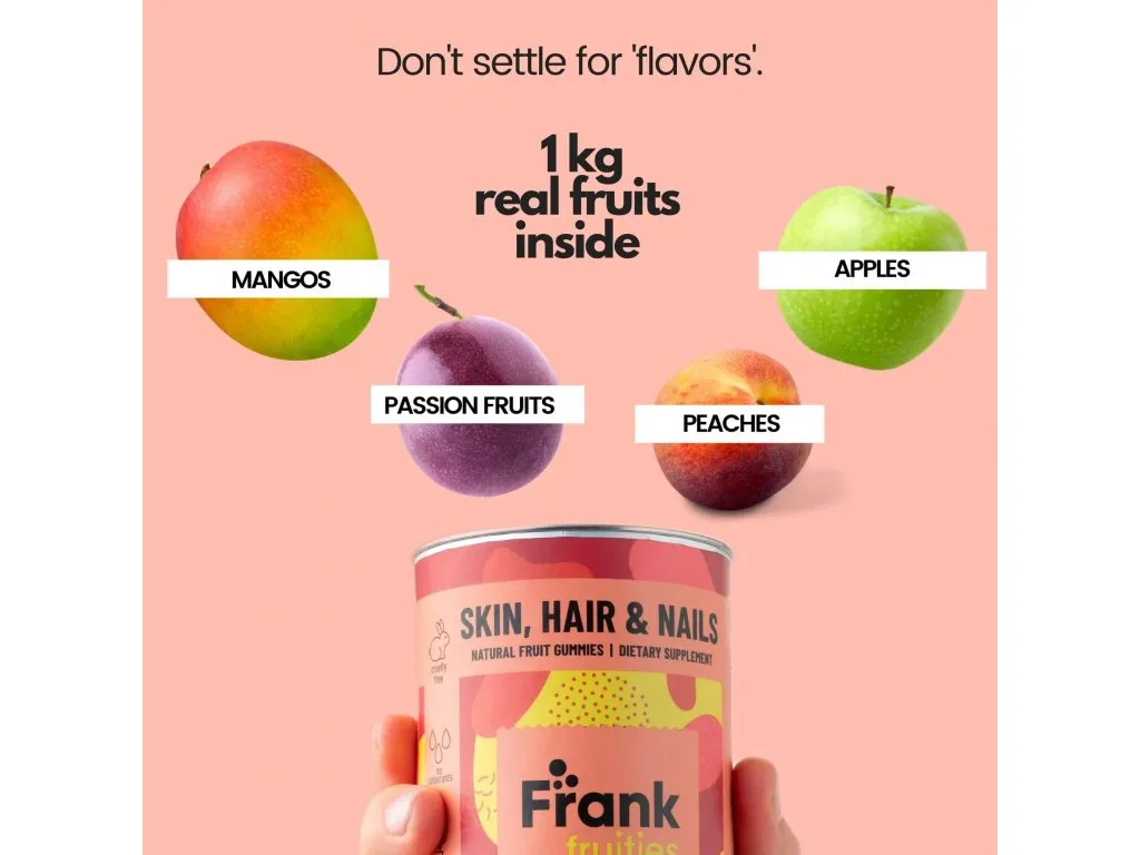 Frank Fruities Skin, hair & nails (ovocné želé s vitamíny a minerály)
