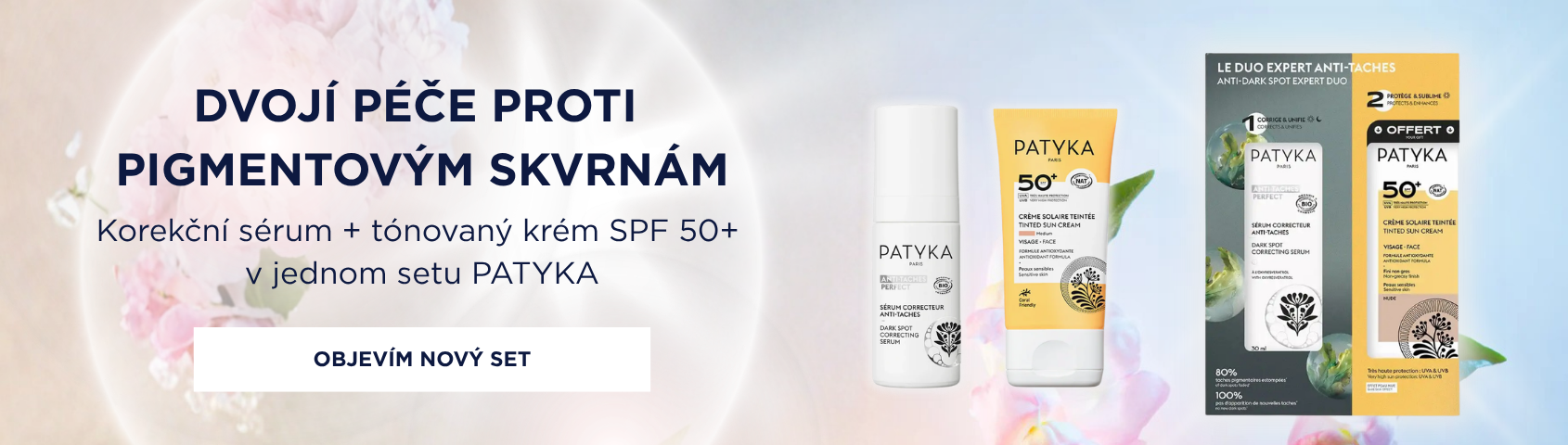 Patyka set proti pigmentaci kůže