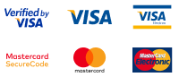 Loga kreditních karet Visa a Mastercard