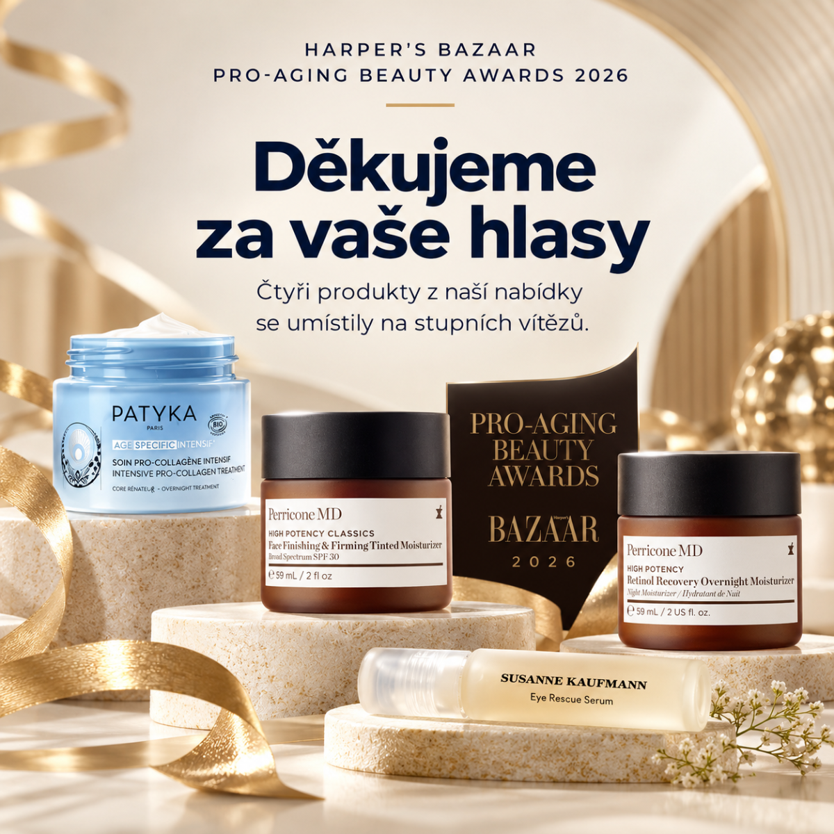 Děkujeme za vaše hlasy – Harper’s Bazaar Pro-Aging Beauty Awards 2026