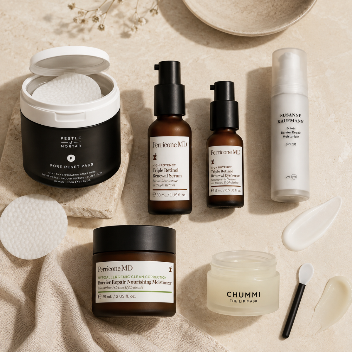 Čtyřdenní dermocycling rutina exfoliace retinol regenerace a SPF