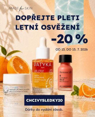 ☀️ −20 % na letní péči + dárek podle výběru! Od 13. do 15. 7. 2026 stačí zadat v košíku kód CHCIVYSLEDKY20 a získáte −20 %...