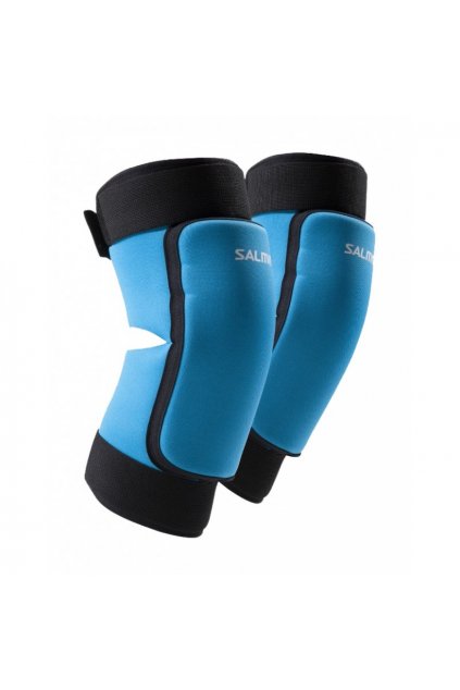 salming core knee pads cyan blue m