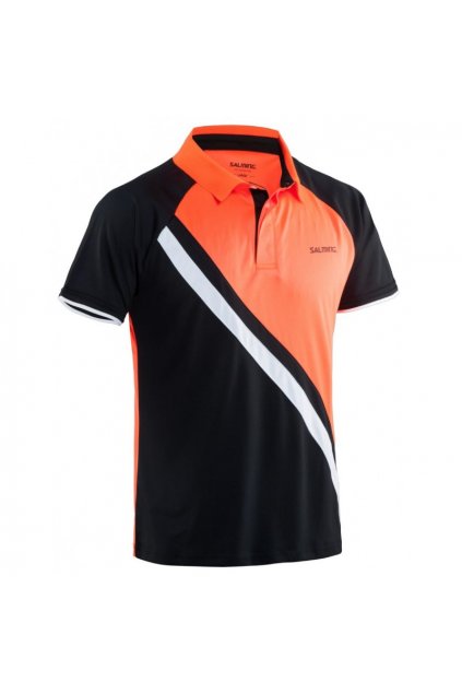 salming performance polo men black magma red xl