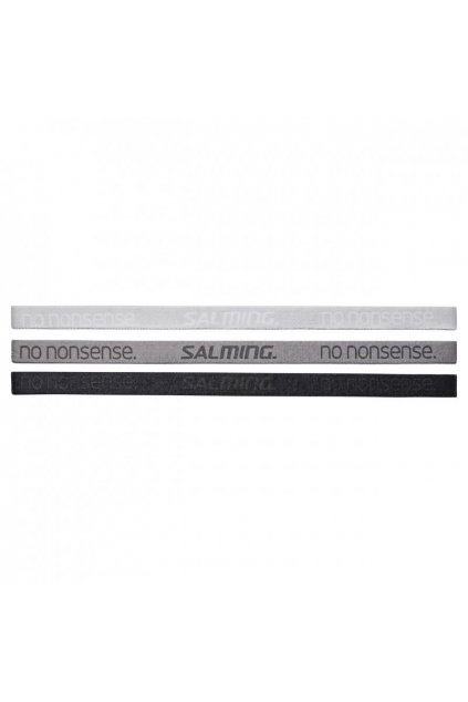 salming hairband 3 pack grey black