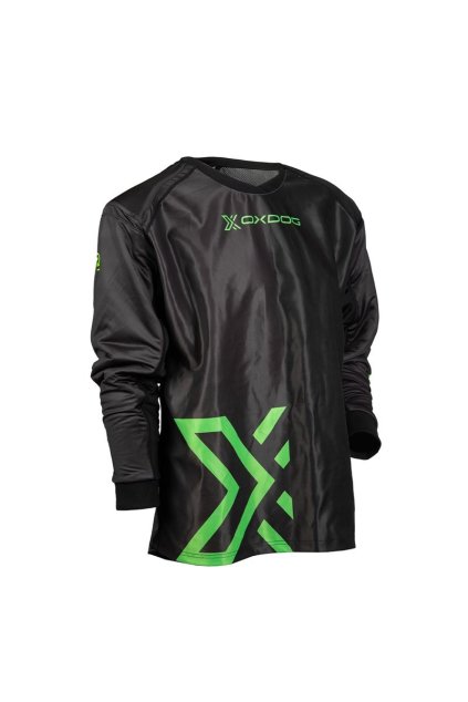 oxdog x2 goalie shirt sr black green padded xs (1)