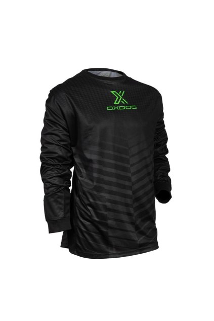 oxdog x2 light goalie shirt sr black green no padding xs (2)