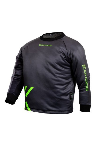 oxdog x2 goalie shirt jr black green 110 120